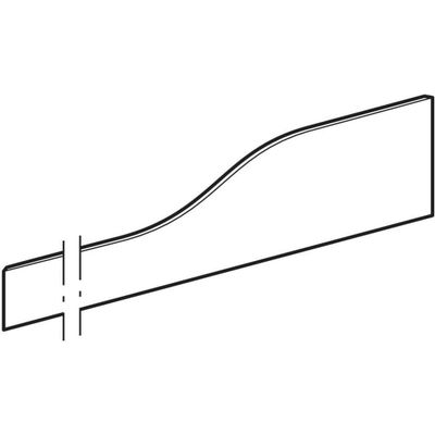 Geberit 3Bambini Front-Dekorblende, links, für 3 Waschtischarmaturen, Varicor, matt /, Farbe weiß Bild 4