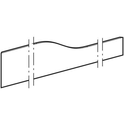 Geberit 4Bambini Front-Dekorblende, rechts, für 4 Waschtischarmaturen, Varicor, matt /, Farbe weiß Bild 4
