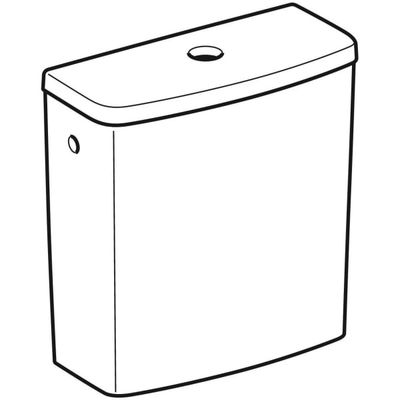 Geberit Renova AP-SPK aufges. 2-Mengen-Spülung Wasseranschluss seitl, weiss KeraTect, 390 x 370 x 165 mm, Farbe weiß Bild 8