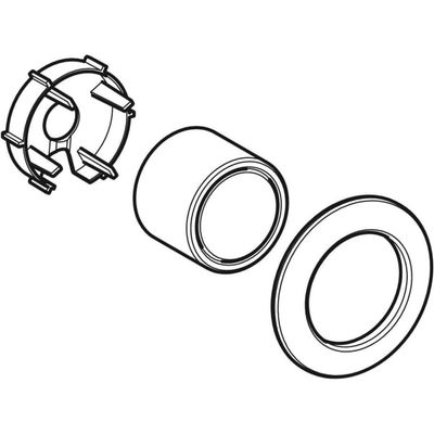 Geberit Set Blindrosette, G 2" hochglanz, Farbe silberfarben Bild 3