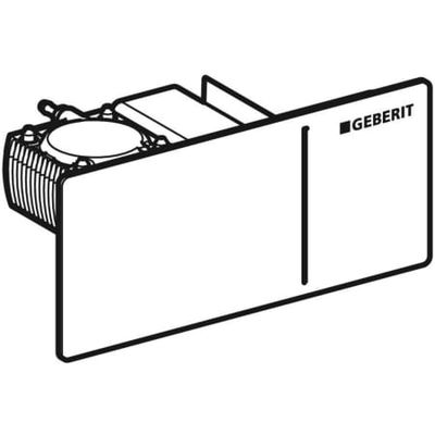 Geberit Fernbetaetigung Typ 70, für 2-Mengen-Spülung zu Omega Unterputz-Spülkasten, Glas umbra, Farbe grau Bild 5