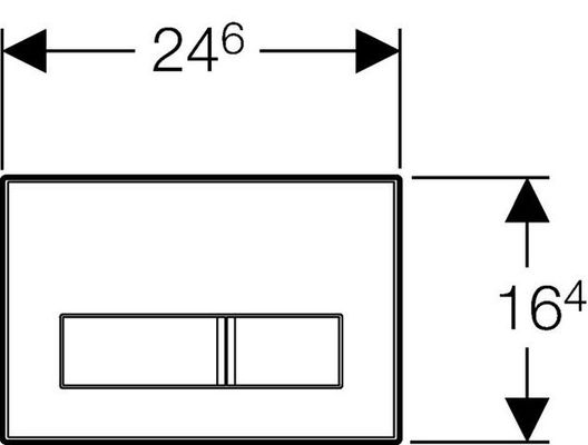 Geberit Sigma50 Betätigungsplatte für 2 Mengen- Spültech, verschraubt, chrom gebürstet, Farbe chrom Bild 2