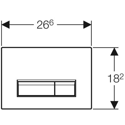 Geberit Sigma40 Betätigungsplatte, für 2-Mengen-Spülung mit Geruchabsaugung, Glas, Farbe weiß Bild 3