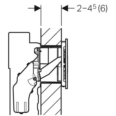 Geberit Sigma40 Betätigungsplatte, für 2-Mengen-Spülung mit Geruchabsaugung, Glas, Farbe weiß Bild 5