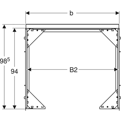 Geberit Duofix Rohbaubox, für Spiegelschrank B90 Bild 4