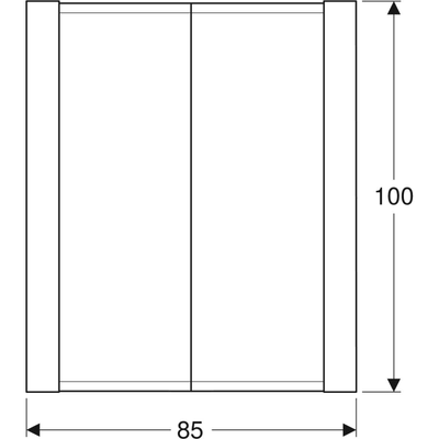 Geberit ONE Spiegelschrank, mit Beleuchtung zwei Türen, 85 x 100 x 16 cm Bild 4