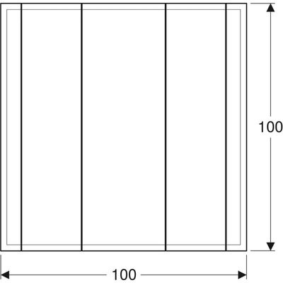 Geberit ONE Spiegelschrank, mit Beleuchtung drei Türen, 100 x 100 x 16 cm Bild 4
