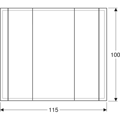 Geberit ONE Spiegelschrank, mit Beleuchtung drei Türen, 115 x 100 x 16 cm Bild 4