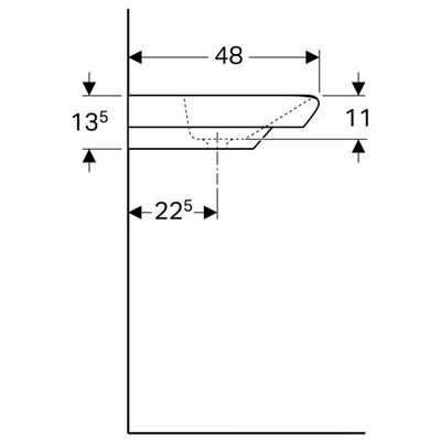 Geberit myDay Waschtisch, 100 x 48 cm mit Hl, ohne Ül, KeraTect, Farbe weiß Bild 3