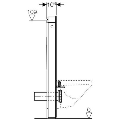 Geberit Monolith Sanitärmodul, für Wand-WC 114 cm, Farbe weiß Bild 3