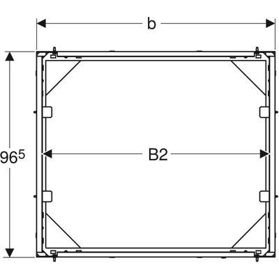 Geberit GIS Rohbaubox, für ONE Spiegelschrank H:100, B:90 Bild 4