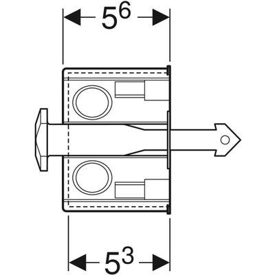 Geberit Rohbauset, zu WC-Steuerung, mit elektronischer Auslösung Bild 4