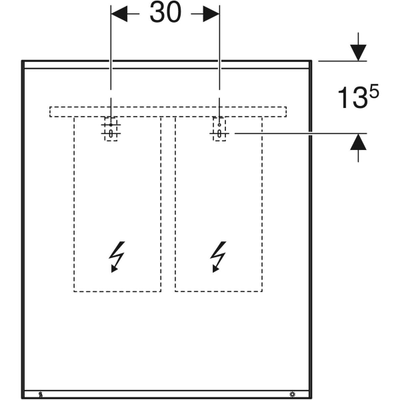 Geberit Option Plus Lichtspiegel, mit direkter und indirekter Beleuchtung Breite 60 cm Bild 4