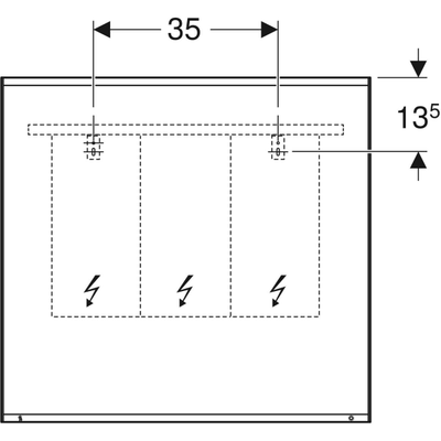 Geberit Option Plus Lichtspiegel, mit direkter und indirekter Beleuchtung Breite 75 cm Bild 6