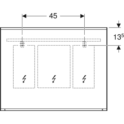 Geberit Option Plus Lichtspiegel, mit direkter und indirekter Beleuchtung Breite 90 cm Bild 4