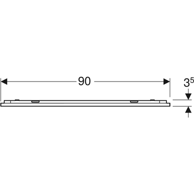 Geberit Option Plus Lichtspiegel, mit direkter und indirekter Beleuchtung Breite 90 cm Bild 3