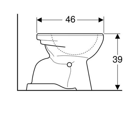 Geberit Renova Stand-WC Flachspüler Abgang vertikal, KeraTect, Farbe weiß Bild 3