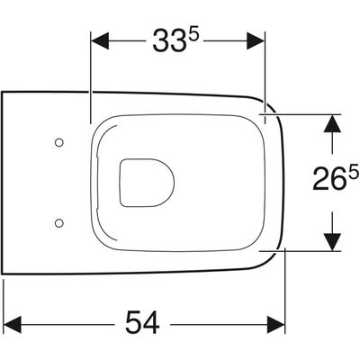 Geberit iCon Square Wand-WC Tiefspüler geschlossene Form, Rimfree, weiss, Farbe blau Bild 4