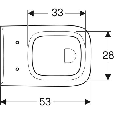 Geberit Renova Plan Wand-WC Flachspüler, Farbe weiß Bild 4