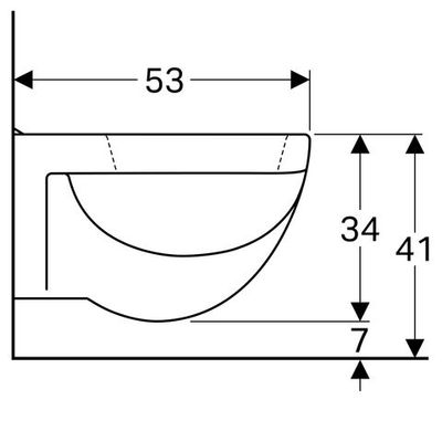 Geberit Renova Plan Wand-WC Flachspüler, KeraTect, Farbe weiß Bild 3