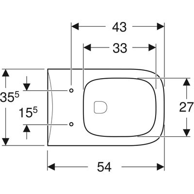 Geberit Renova Plan Wand-WC Tiefspüler Rimfree, Farbe weiß Bild 4