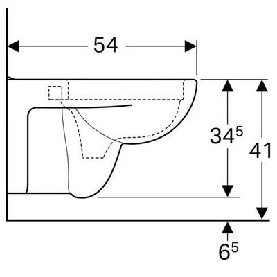 Geberit Renova Plan Wand-WC Tiefspüler Rimfree, KeraTect, Farbe weiß Bild 3
