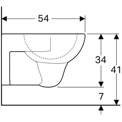 Geberit Renova Wand-WC Tiefspüler, Farbe weiß Bild 3