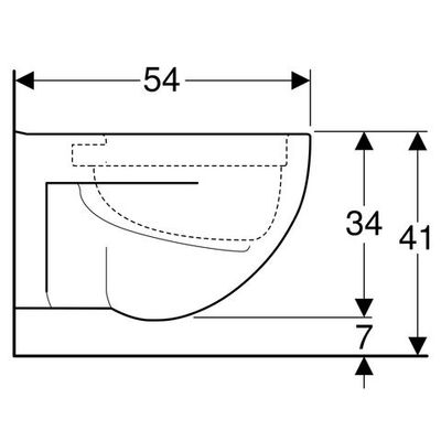 Geberit Renova Wand-WC Tiefspüler, Rimfree, Farbe weiß Bild 3