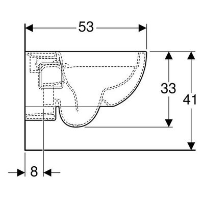 Geberit Renova Wand-WC Tiefspüler teilgeschlossene Form, Rimfree, Farbe weiß Bild 3