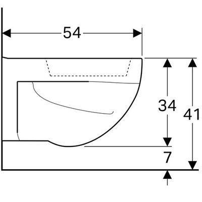 Geberit Renova Wand-WC Flachspüler, Farbe weiß Bild 3