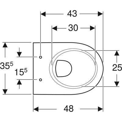 Geberit Renova Compact Wand-WC Tiefspüler verkürzte Ausladung 48 cm, KeraTect, Farbe weiß Bild 4