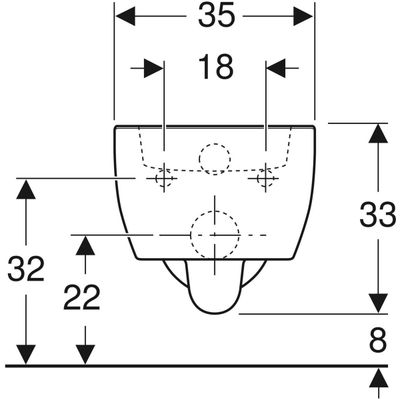 Geberit iCon WWC Tiefspüler, verk. Ausladung 49 cm geschlossene Form, KeraTect, Farbe weiß Bild 2