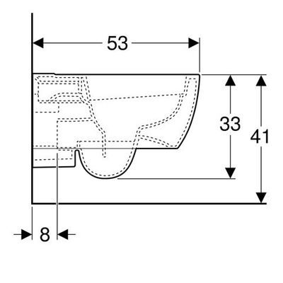 Geberit iCon Wand-WC Tiefspüler geschlossene Form, Rimfree, Farbe weiß Bild 3