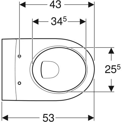 Geberit iCon Wand-WC Tiefspüler geschlossene Form, Rimfree, Tect, Farbe weiß Bild 4