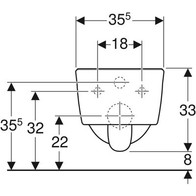 Geberit iCon WWC Tiefspüler, verk. Ausladung 49 cm geschlossene Form, Rimfree, Farbe weiß Bild 2