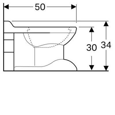 Geberit Bambini Stand-WC Tiefspüler für Kinder Löwentatzendesign, für WC-Sitz, Farbe weiß Bild 3