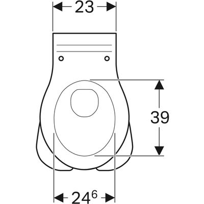 Geberit Bambini Stand-WC Tiefspüler für Kinder Löwentatzendesign, für WC-Sitz, Farbe weiß Bild 4