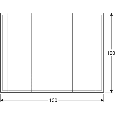 Geberit ONE Spiegelschrank, mit Beleuchtung drei Türen, 120 x 100 x 16 cm Bild 4