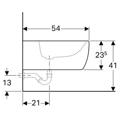 Geberit iCon Wandbidet, mit Überlauf, Farbe weiß Bild 3