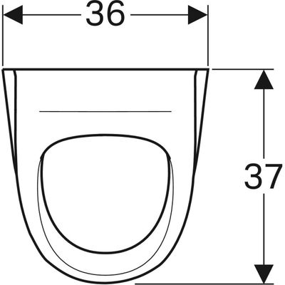 Geberit Renova Urinal, Zulauf von hinten Abgang nach hinten, Farbe weiß Bild 4