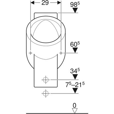 Geberit Centaurus Urinal wasserlos Abgang nach hinten oder unten, weiss Tect, Farbe weiß Bild 2