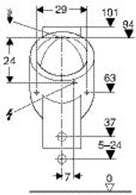 Geberit Centaurus Urinal Hybridbetrieb Zul. hi, Abg. hi. od. unten, Tect, Farbe weiß Bild 2
