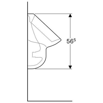 Geberit Aller Urinal, Zulauf von hinten Abgang nach hinten, Farbe weiß Bild 3
