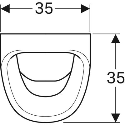 Geberit Aller Urinal, Zulauf von hinten Abgang nach hinten, KeraTect, Farbe weiß Bild 4
