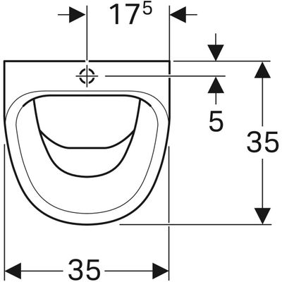 Geberit Aller Urinal, Zulauf von oben Abgang nach hinten oder unten, Farbe weiß Bild 4