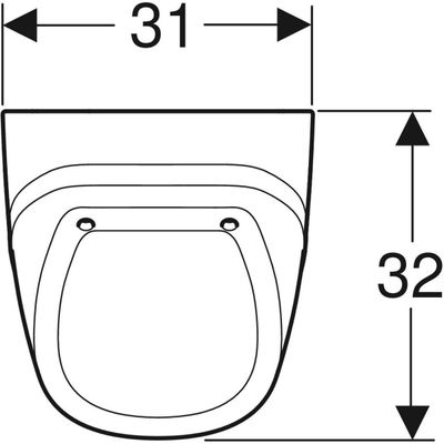 Geberit Corso Deckelurinal, Zulauf von hinten Abgang nach hinten, Farbe weiß Bild 4