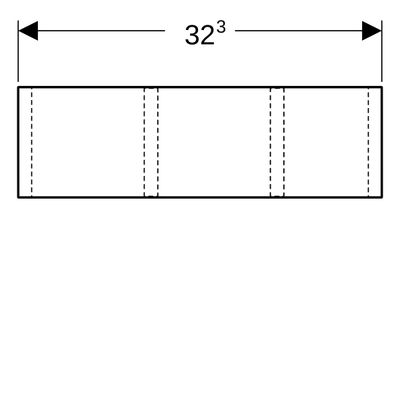 Geberit Schubladeneinsatz, H-Unterteilung, für untere Schubl, 32,3 x 9,8 x 20 cm, Farbe schwarz Bild 2