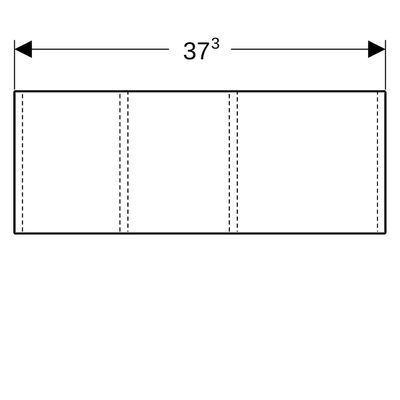 Geberit VariForm Schubladeneinsatz H-Unterteilung, 15 x 9,8 x 37,3 cm Bild 2