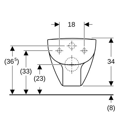 Geberit Square Wand-Tiefspül-WC, Ausladung 485 mm, KeraTect, 340 x 355 x 485 x 485 mm, Farbe weiß Bild 6