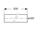 Geberit Abflussrohr PE-HD 160 mm in Stangen je 5 Meter, 5000 mm, Farbe schwarz Bild 2